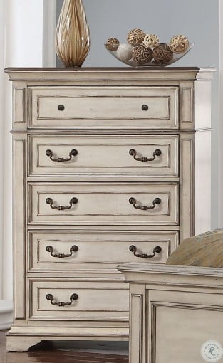 Anastasia Two Toned Upholstered Panel Bedroom Set from New ...