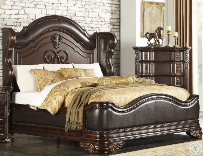 Royal Highlands Rich Cherry King Panel Bed from Homelegance Coleman