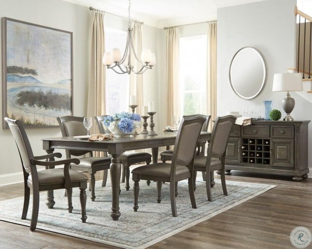 Summerdale Gray Extendable Rectangular Dining Room Set from Homelegance