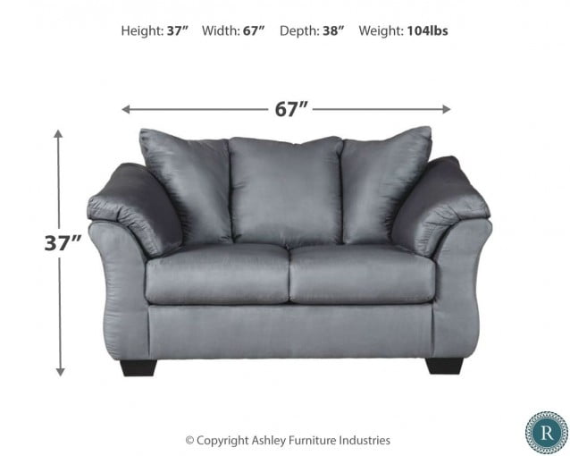 Darcy Cobblestone Loveseat from Ashley (7500535) Coleman Furniture