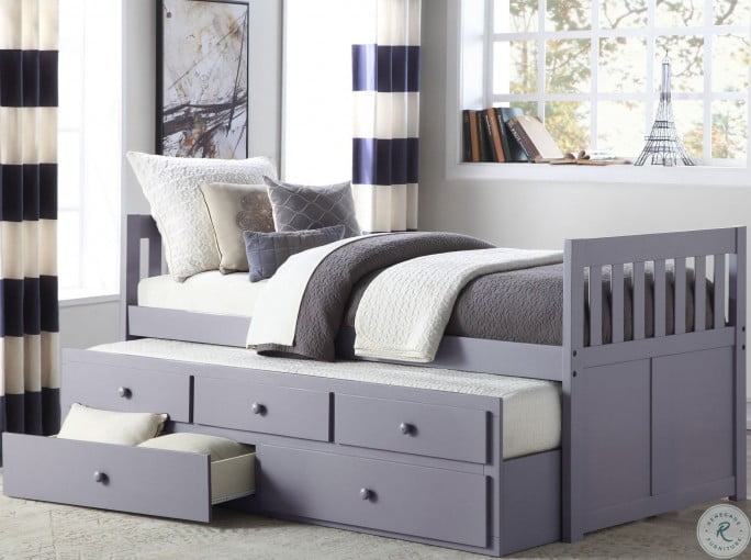 Orion Grey Youth Trundle Bedroom Set from Homelegance Coleman Furniture