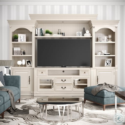 Newport Antique White Entertainment Center from Coleman Furniture