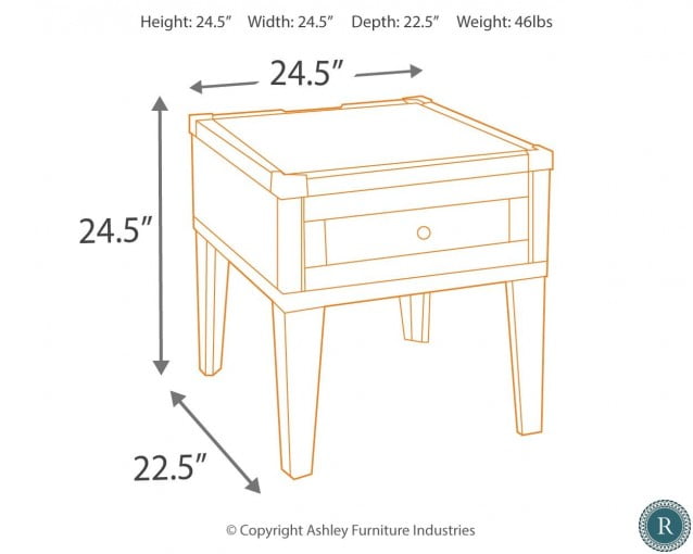 Todoe Dark Gray Rectangular End Table from Ashley Coleman Furniture