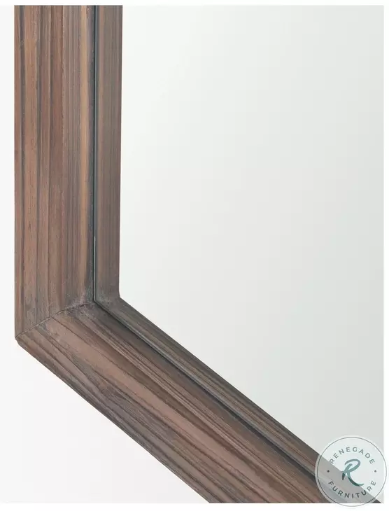 Chevren Medium Brown Mirror