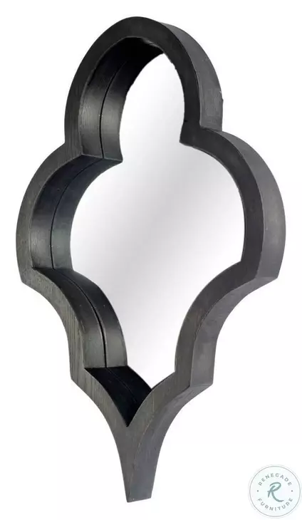 Geneva Black Wood Mirror