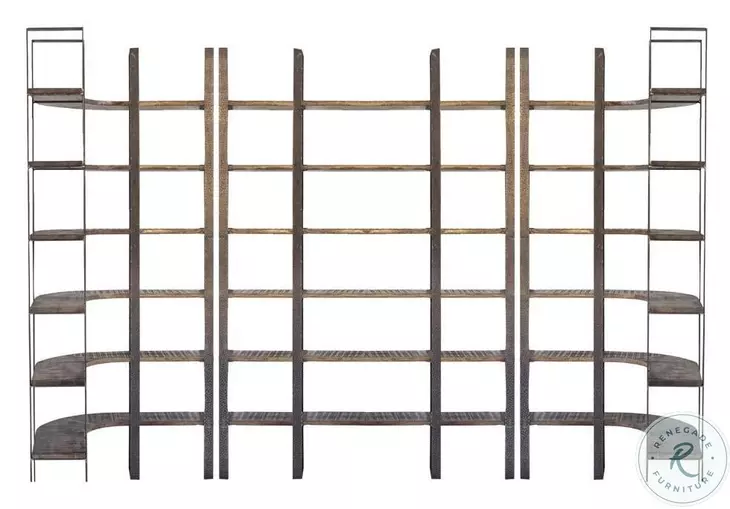 Taunton Brown Wood 6 Shelving Unit