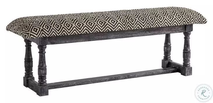Denison Beige Woven Bench