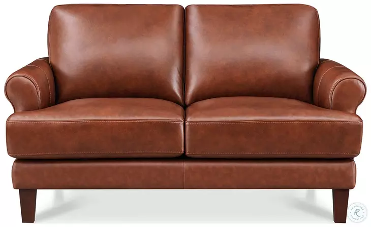 Soleil Brandy Leather 58" Loveseat
