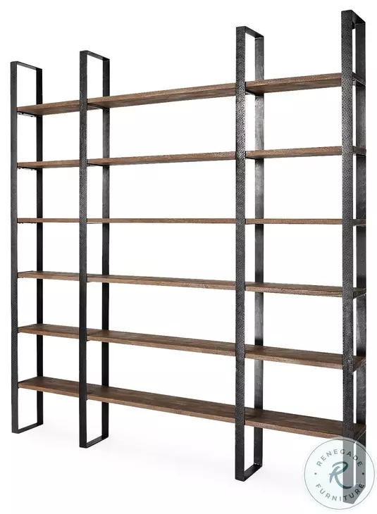 Taunton Dark Brown Wood 6 Shelving Unit