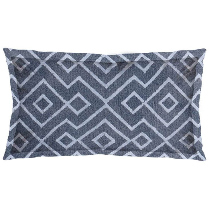 Boswell III Blue 14 x 26" Diamond Patterned Pillow Cover