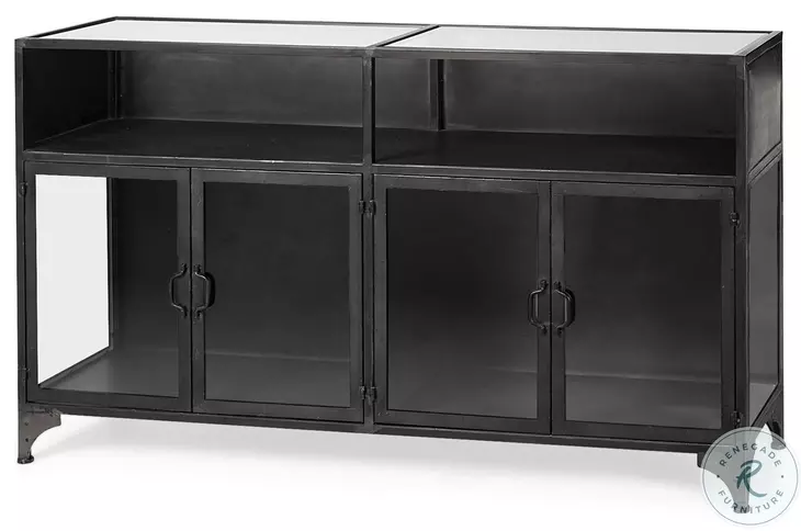 Pender Black Glass Door Display Cabinet