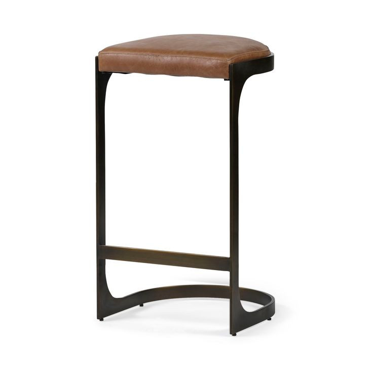 Tyson Brown Upholstered Barstool