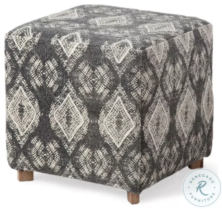 Pallu Dhurrie Cotton Ottoman