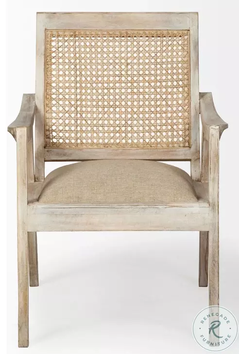 Teryn Cream Linen Accent Chair