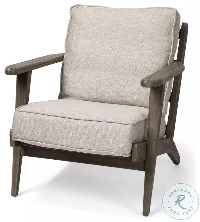 Olympus Beige Fabric Accent Chair