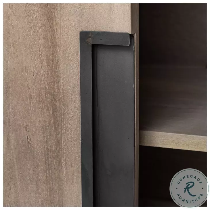 Braxton Natural Brown Solid Wood 6 Door Sideboard