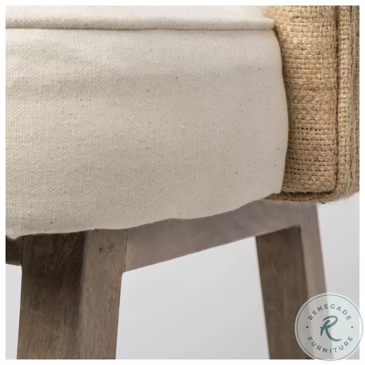 Monmouth Cream Beige Fabric Bar Stool