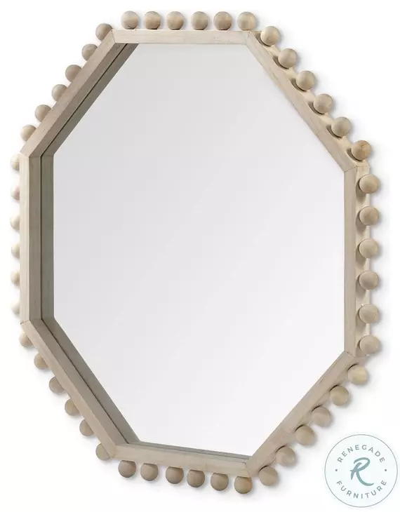 Torquay Natural Wood Octagon Mirror