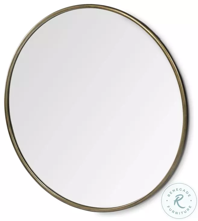 Piper Gold Large Round Wall Mirror