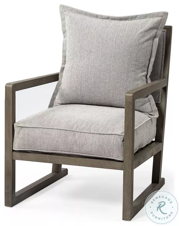 Sherlock Frost Gray Wood Accent Chair