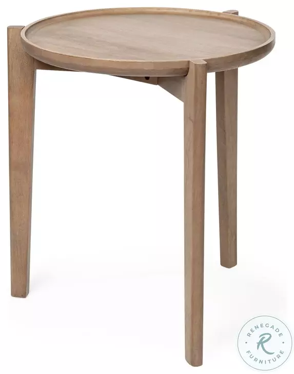 Cleaver Brown Solid Wood Accent Table