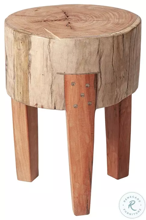Asco Brown Solid Reclaimed 18" Stool