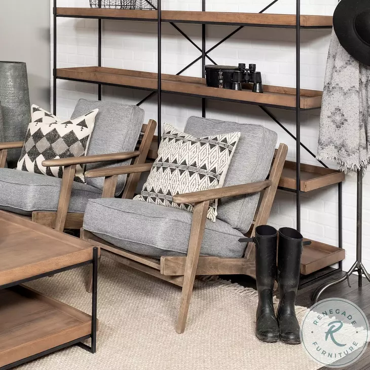 Olympus Castlerock Grey Fabric Accent Chair
