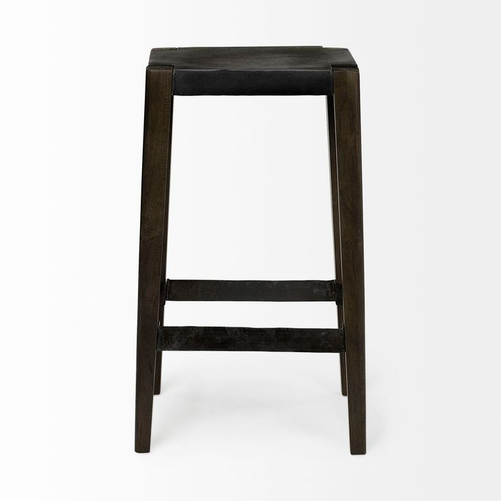 Nell Black Metal Seat Barstool