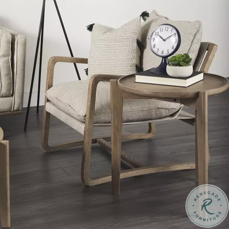 Cleaver Brown Solid Wood Accent Table