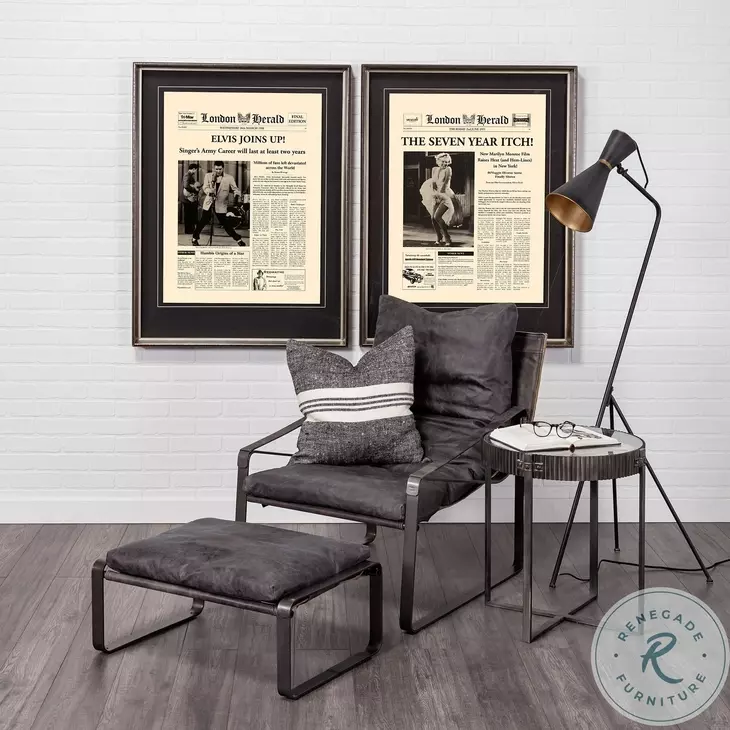 Hornet Black Leather Accent Chair