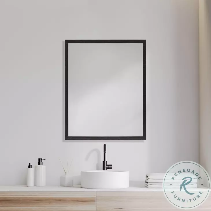 Bristol Black 26" x 32" Vanity Mirror