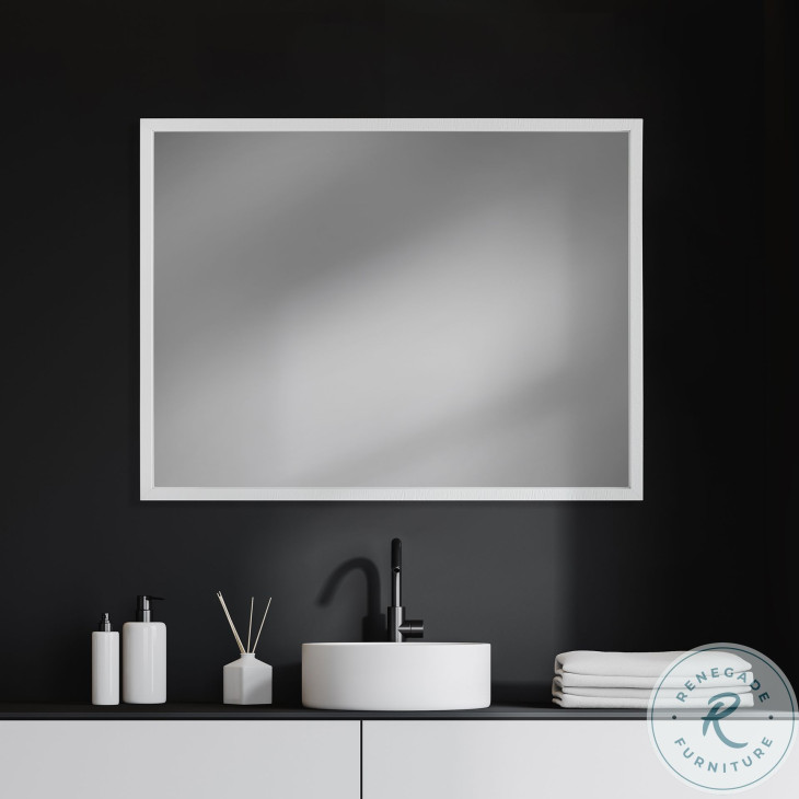 Bristol White Plain 30" Mirror