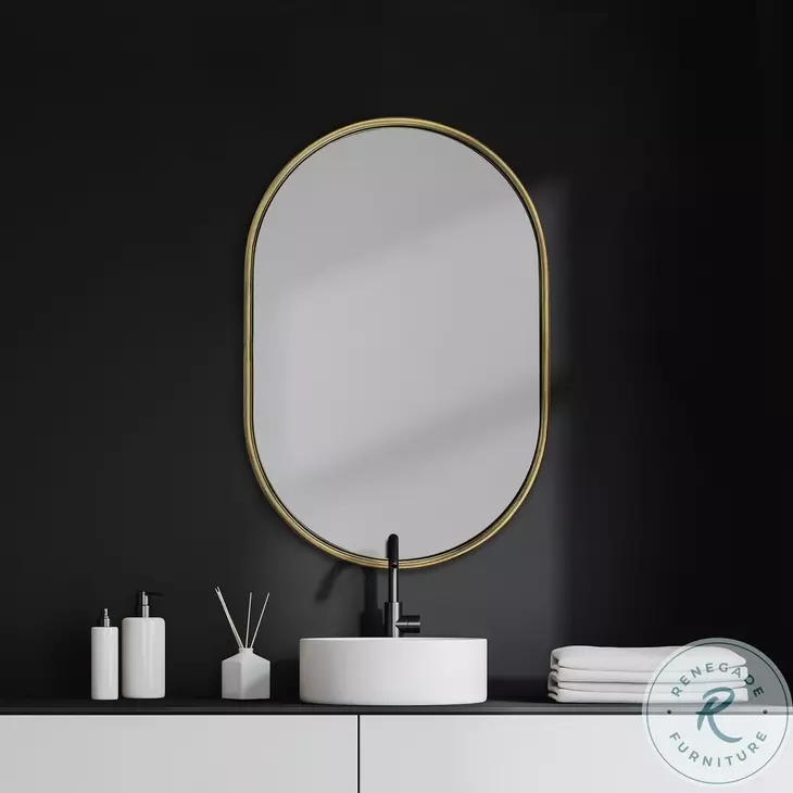 Sylvia Gold Oval Mirror