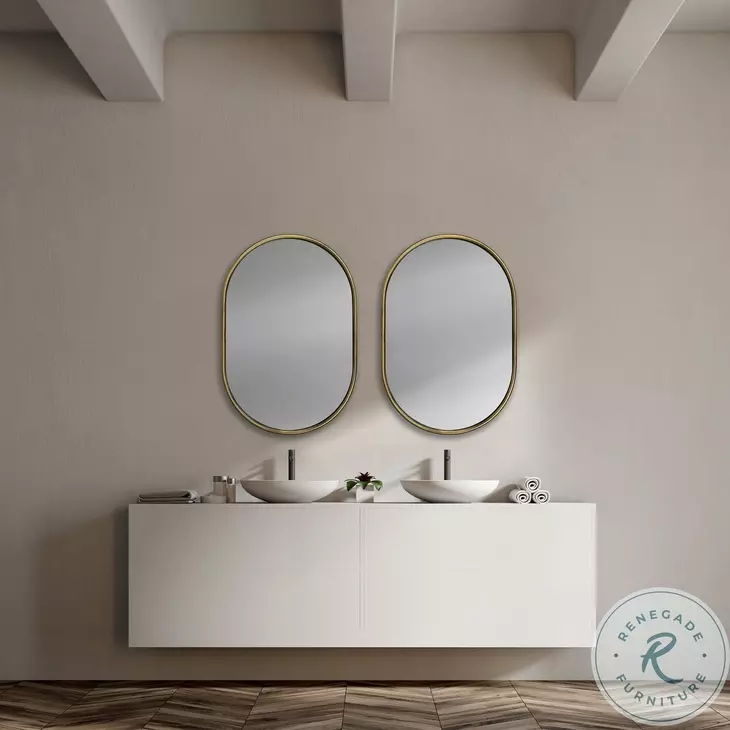 Sylvia Gold Oval Mirror