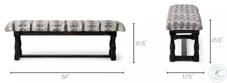 Denison Multi Woven Leather Bench