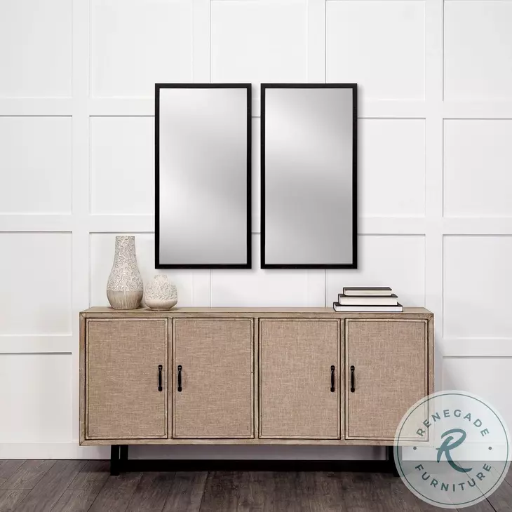 Bristol Black 22" x 42" Vanity Mirror