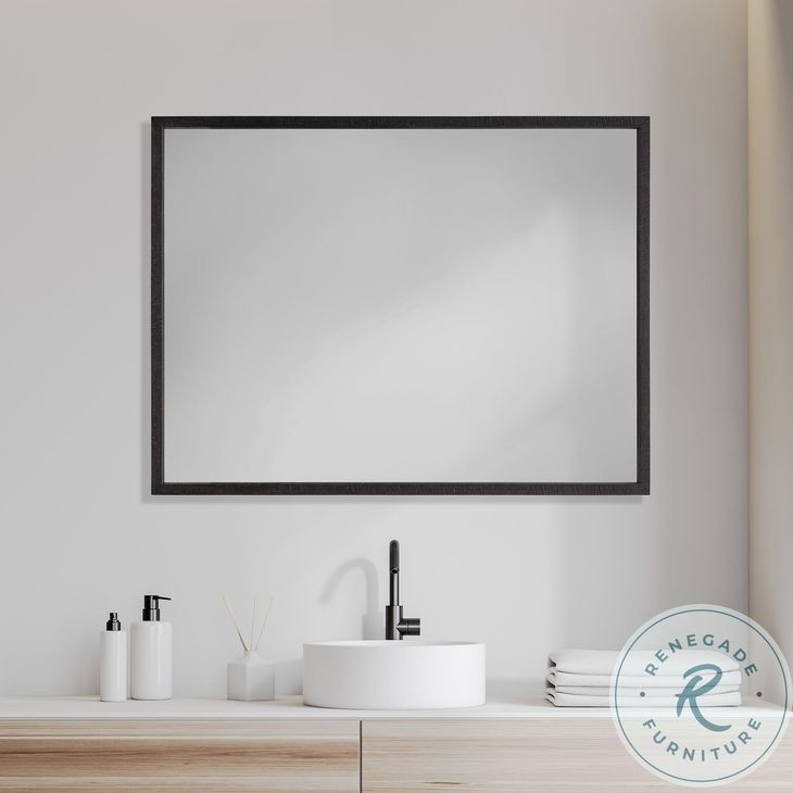 Bristol Black 32" x 42" Vanity Mirror