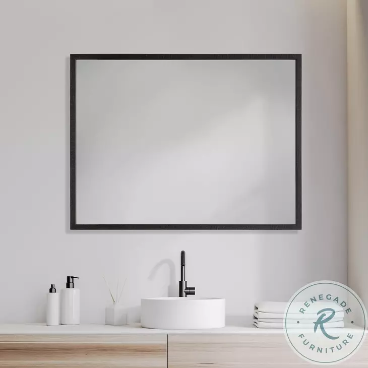 Bristol Black 32" x 42" Vanity Mirror