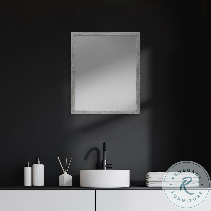 Bristol Gray 22" x 26" Vanity Mirror