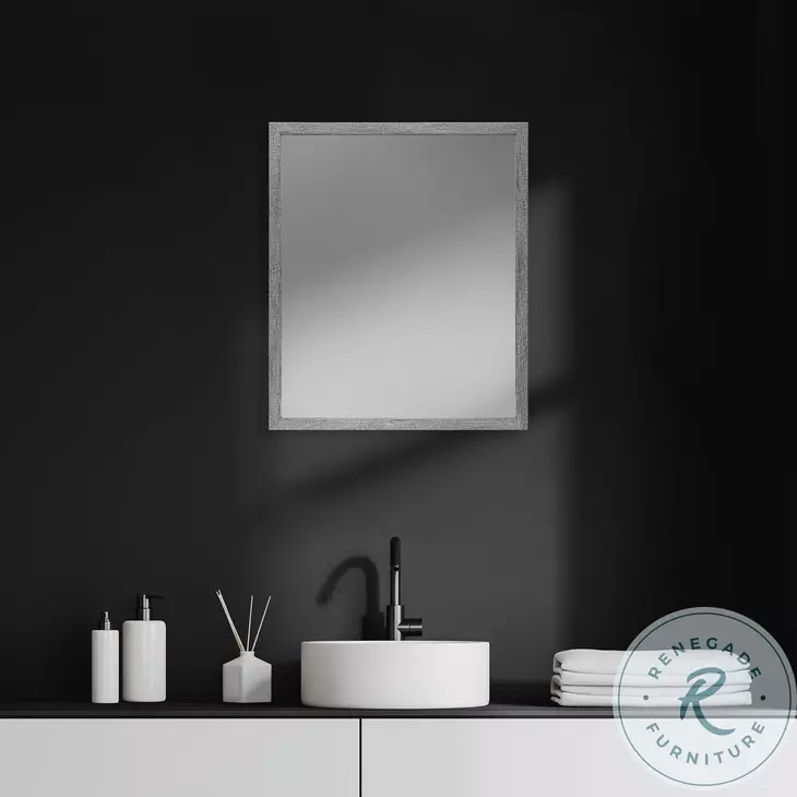 Bristol Gray 22" x 26" Vanity Mirror