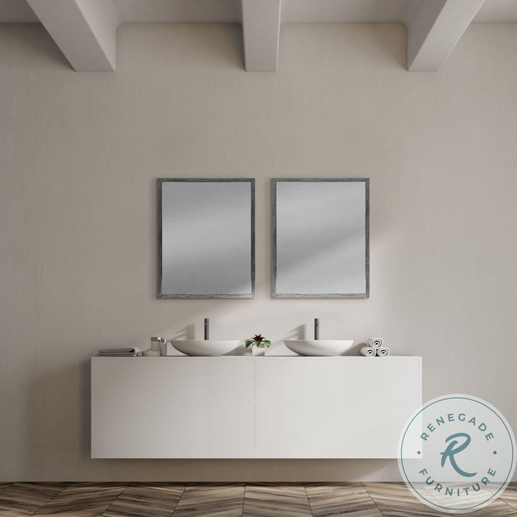 Bristol Gray 26" x 32" Vanity Mirror