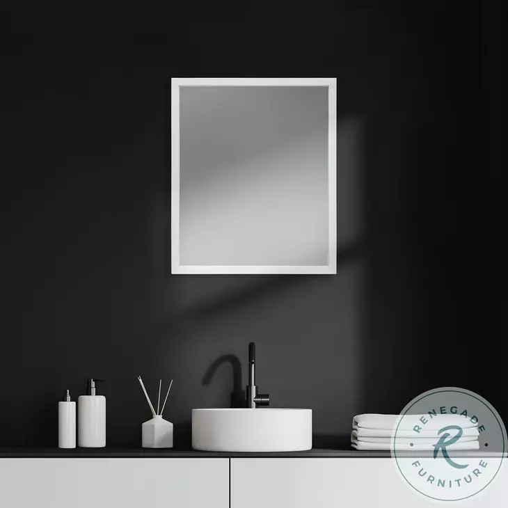 Bristol White 22" x 26" Vanity Mirror