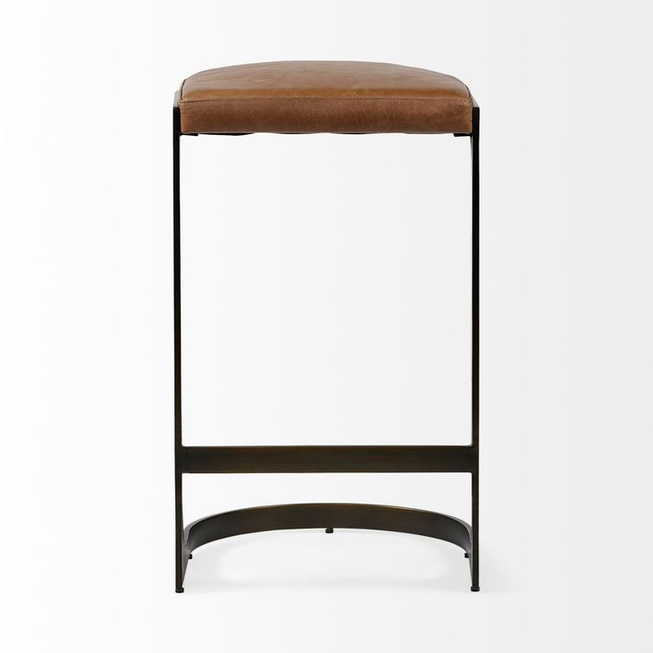 Tyson Brown Upholstered Barstool