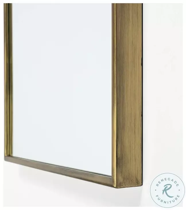 Agatha Gold Metal Frame Full Length Rounded Arch Mirror