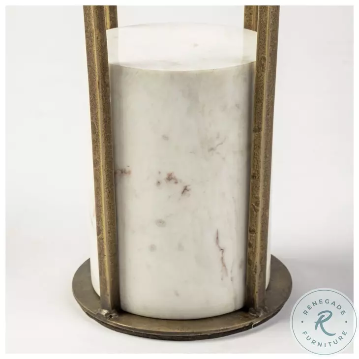 Jacinta Glass And Gold Metal Side Table