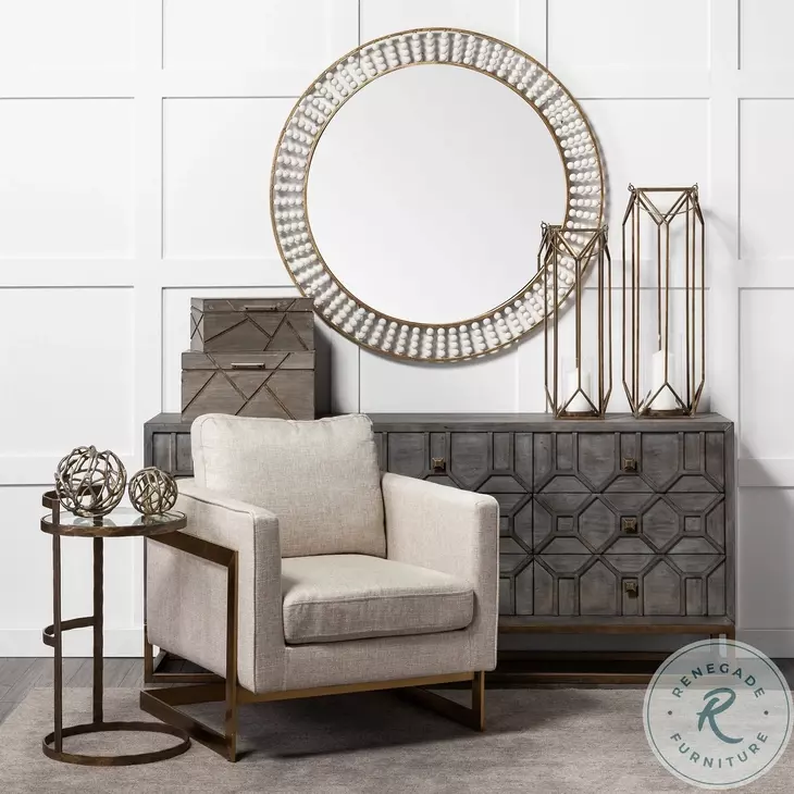 Reimer Gold Round Accent Table