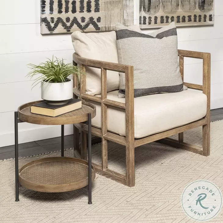 Skylar Tan Fabric Accent Chair