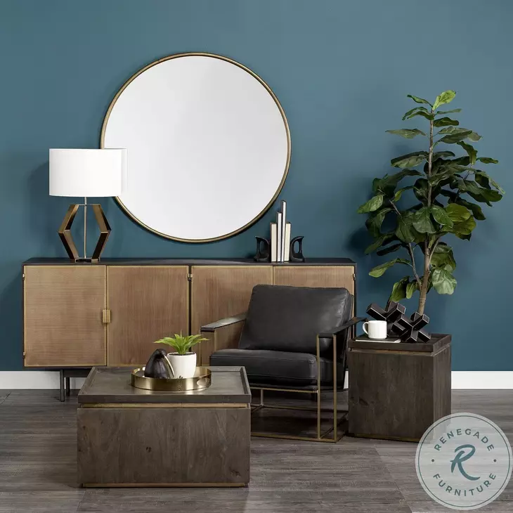 Watson Black Leather Accent Chair