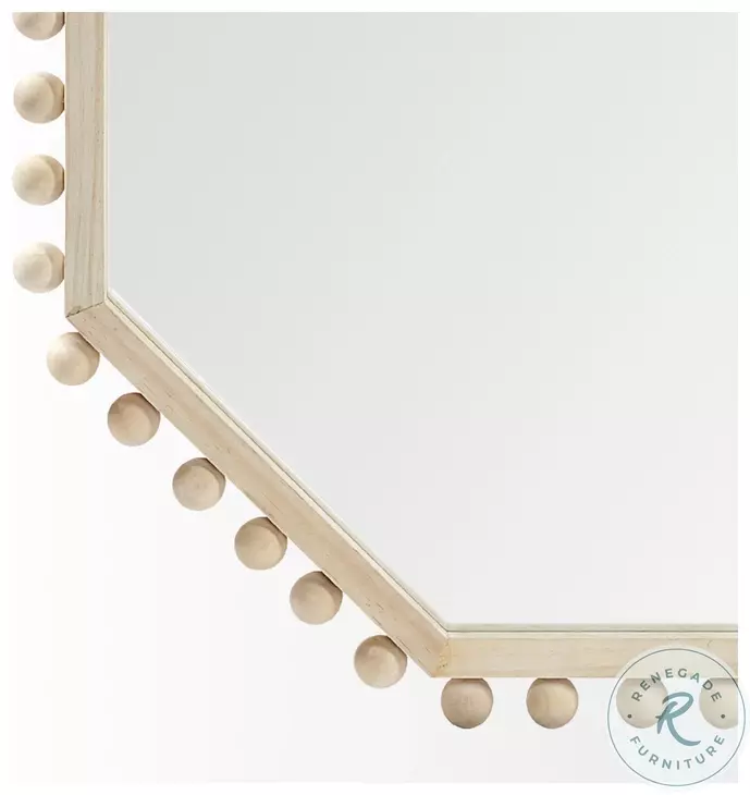Torquay Natural Wood Octagon Mirror
