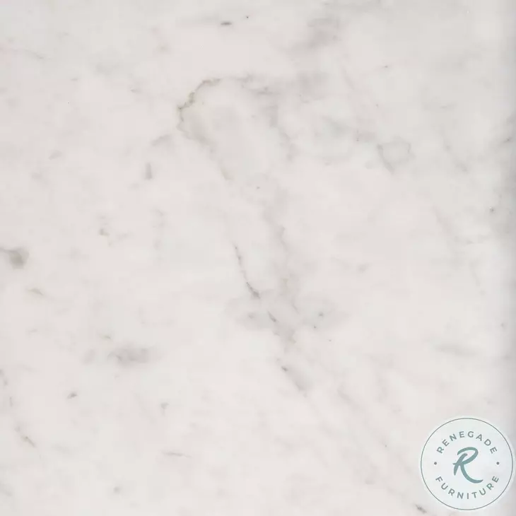 Lucas White Marble And Black Metal Coffee Table